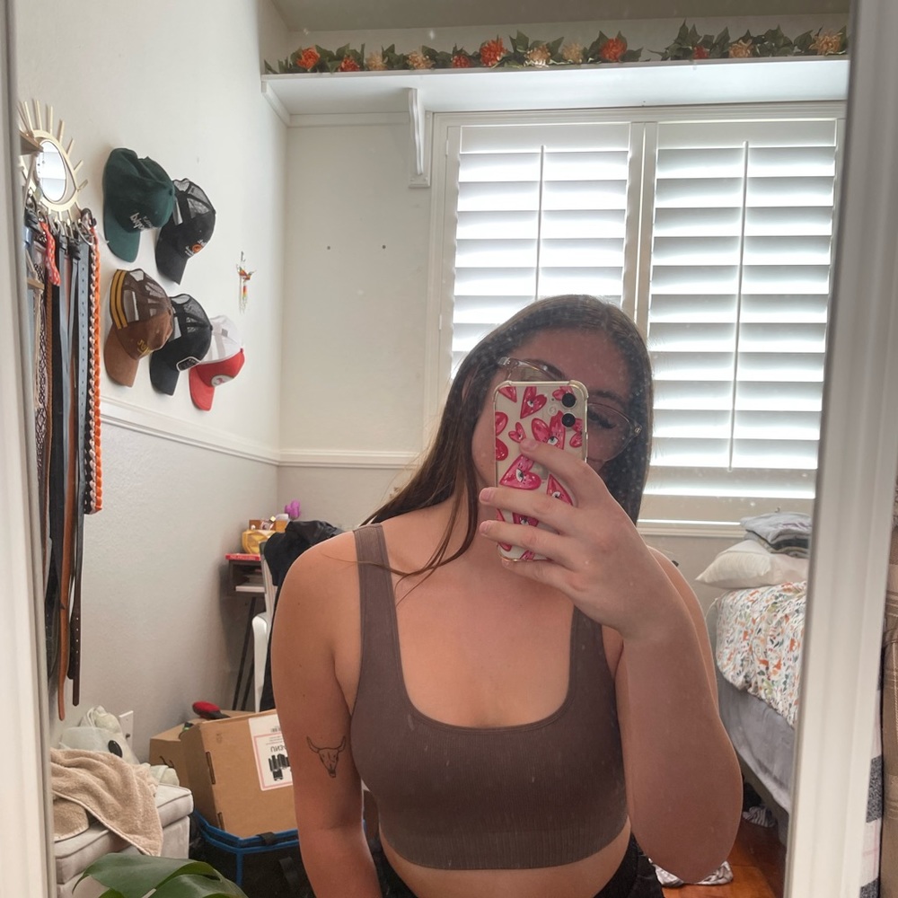 Brown Sports Bra
